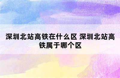 深圳北站高铁在什么区 深圳北站高铁属于哪个区